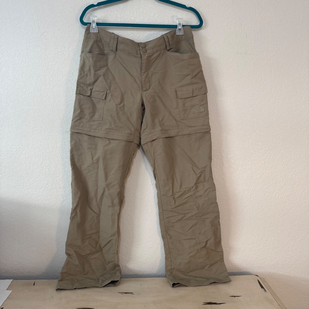 The North Face Womens Convertible Cargo‎ Pants Khaki Size 12 Outdoor Hiking